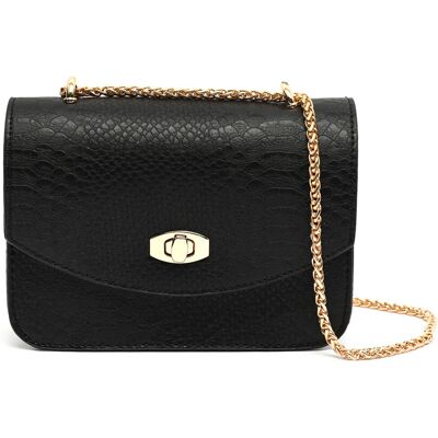 Misako Borsetta elegante Viela piccola borsa da festa con patta e Nero Unica Misako Borsetta elegante Viela piccola borsa da festa con patta e Nero Unica