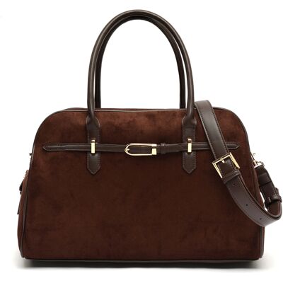 Misako Borsa a tracolla Musi-1-borsa a mano effetto camoscio Marrone Unica Misako Borsa a tracolla Musi-1-borsa a mano effetto camoscio Marrone Unica