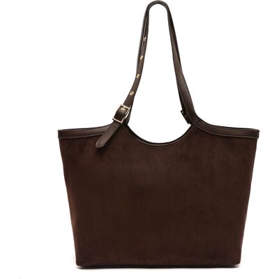 Misako Borsa a tracolla Richi grande borsa shopper effetto Marrone Unica Misako Borsa a tracolla Richi grande borsa shopper effetto Marrone Unica