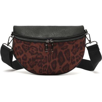 Misako Marsupio Belba marsupio con stampa animalier Marrone Unica Misako Marsupio Belba marsupio con stampa animalier Marrone Unica