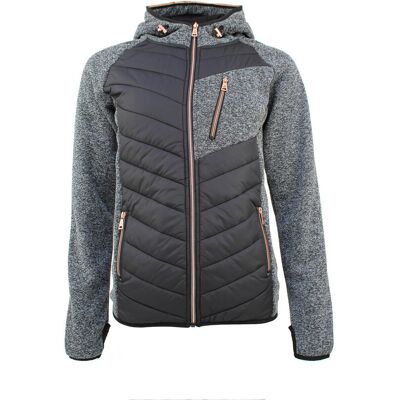 Peak Mountain Felpe con cappuccio Blouson polaire femme ALBERT Nero EU XL Peak Mountain Felpe con cappuccio Blouson polaire femme ALBERT Nero EU XL