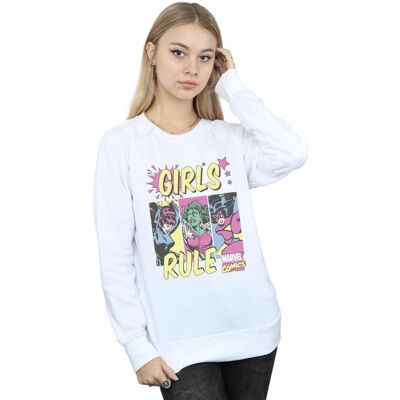 Marvel Felpe Girls Rule Bianco EU XXL Marvel Felpe Girls Rule Bianco EU XXL