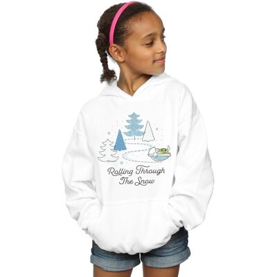 Disney Felpe con cappuccio The Mandalorian Rolling Through The Snow Bianco 12 anni Disney Felpe con cappuccio The Mandalorian Rolling Through The Snow Bianco 12 anni