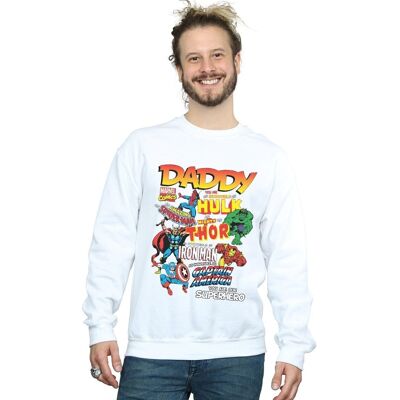 Marvel Felpe Our Dad Superhero Bianco EU S Marvel Felpe Our Dad Superhero Bianco EU S