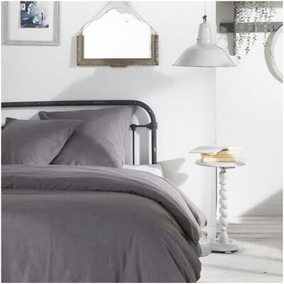 Federa copripiumino Capucine Charme - Grigio scuro - 240x220cm Federa copripiumino Capucine Charme - Grigio scuro - 240x220cm