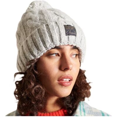 Superdry Berretto Torsade Tweed Grigio Unica Superdry Berretto Torsade Tweed Grigio Unica
