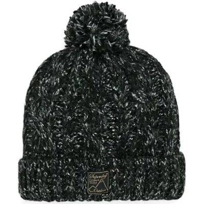 Superdry Berretto Torsade tweed Nero Unica Superdry Berretto Torsade tweed Nero Unica