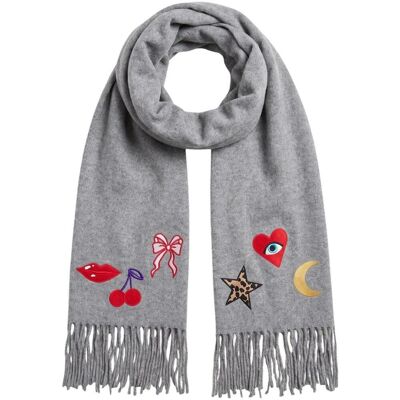 Pieces Sciarpa Pcangle Scarf Bc 17166790 Grigio Unica Pieces Sciarpa Pcangle Scarf Bc 17166790 Grigio Unica