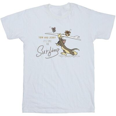 Dessins Animés T-shirt It's Time For Surfing Bianco EU S Dessins Animés T-shirt It's Time For Surfing Bianco EU S