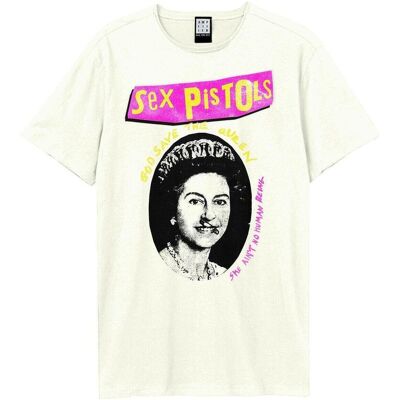 Amplified Clothing T-shirt & Polo God Save The Queen Bianco EU XS Amplified Clothing T-shirt & Polo God Save The Queen Bianco EU XS