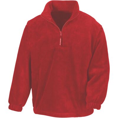 Top Fleece Rosso Result - Senza fodera, Zip 1/4, Vestibilità casuale Top Fleece Rosso Result - Senza fodera, Zip 1/4, Vestibilità casuale