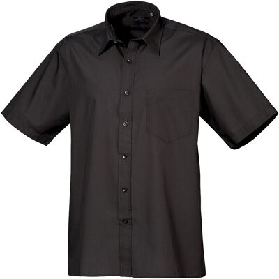 Camicia formale da uomo Premier 14.5 nero manica corta Camicia formale da uomo Premier 14.5 nero manica corta