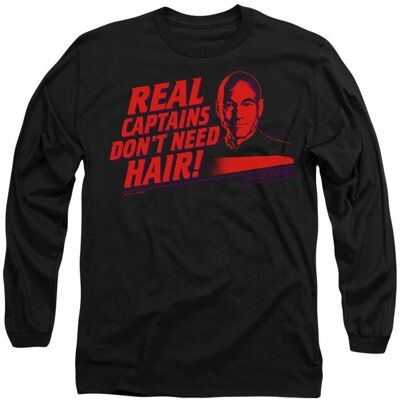 Star Trek T-shirts a maniche lunghe Real Captain Nero EU M Star Trek T-shirts a maniche lunghe Real Captain Nero EU M