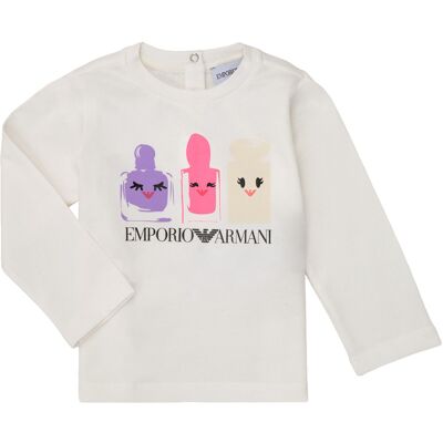 T-shirt a maniche lunghe bianco Emporio Armani per ragazze - T-shirt T-shirt a maniche lunghe bianco Emporio Armani per ragazze - T-shirt