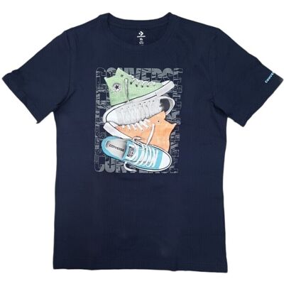 Converse T-shirt 8CB396 Blu 2 / 3 anni Converse T-shirt 8CB396 Blu 2 / 3 anni