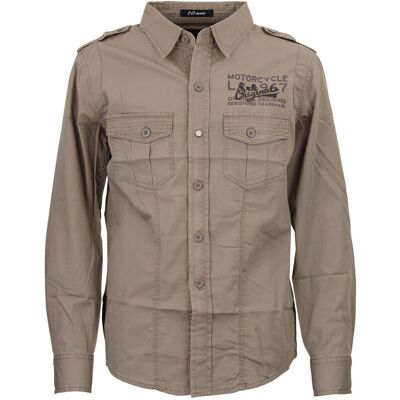 Srk Camicia a maniche corte Chemise garçon ECOTRACE Beige 16 anni Srk Camicia a maniche corte Chemise garçon ECOTRACE Beige 16 anni