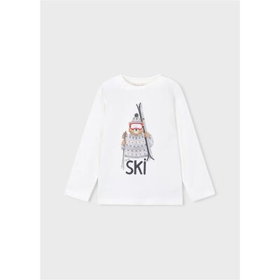 Mayoral T-shirts a maniche lunghe ATRMPN-57207 Bianco 6 anni Mayoral T-shirts a maniche lunghe ATRMPN-57207 Bianco 6 anni