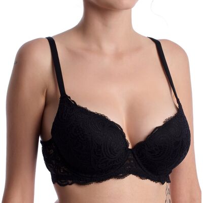 Lormar Non imbottito PLUNGE-FRIZZANTE Nero 95B Lormar Non imbottito PLUNGE-FRIZZANTE Nero 95B