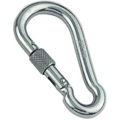 Euromarine Moschettone Da Pompiere Con Vite Di Sicurezza A4 Grey 10 x 100 mm Euromarine Moschettone Da Pompiere Con Vite Di Sicurezza A4 Grey 10 x 100 mm
