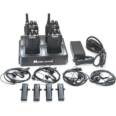 Midland Walkie-talkie Br02 Pro Z 4 Unità Black One Size Midland Walkie-talkie Br02 Pro Z 4 Unità Black One Size