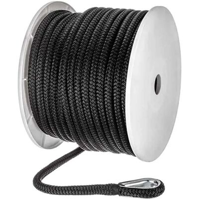 Seachoice Cima Intrecciata In Nylon 45.7 M Black 1/2´´ Seachoice Cima Intrecciata In Nylon 45.7 M Black 1/2´´