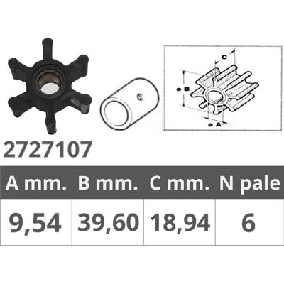 Girante Jabsco 4528 - Impeller per pompa Girante Jabsco 4528 - Impeller per pompa