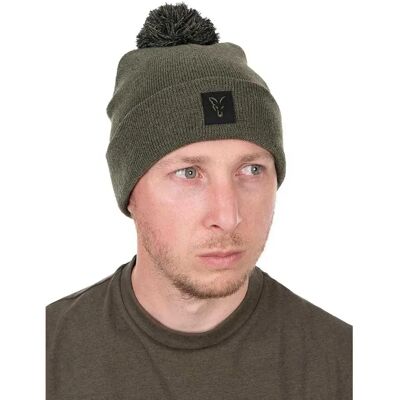 Fox Berrretto Pompon Collection Green / Black One Size Fox Berrretto Pompon Collection Green / Black One Size