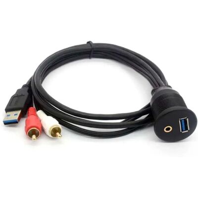 Kicker Cavo Dati Usb Con Jack 3.5 Mm Black One Size Kicker Cavo Dati Usb Con Jack 3.5 Mm Black One Size