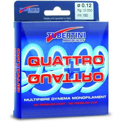 Tubertini Lenza Intrecciata Quattro+quattro 150 M Blue 0.200 mm Tubertini Lenza Intrecciata Quattro+quattro 150 M Blue 0.200 mm