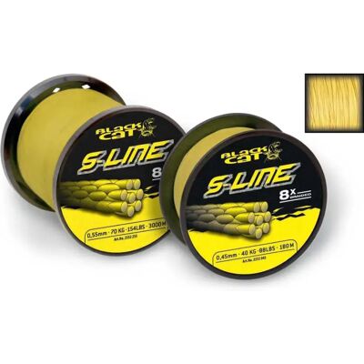 Black Cat Lenza Intrecciata S-line 300 M Yellow 0.550 mm Black Cat Lenza Intrecciata S-line 300 M Yellow 0.550 mm