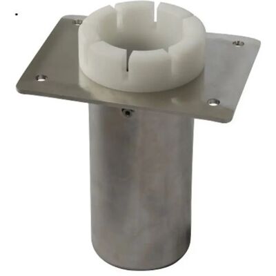 Seanox Base Con Intaglio Per Montaggio A Filo Acciaio Inossidabile Silver One Size Seanox Base Con Intaglio Per Montaggio A Filo Acciaio Inossidabile Silver One Size