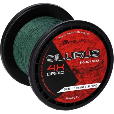 Mikado Lenza Intrecciata Silurus 4x 300 M Green 0.350 mm Mikado Lenza Intrecciata Silurus 4x 300 M Green 0.350 mm