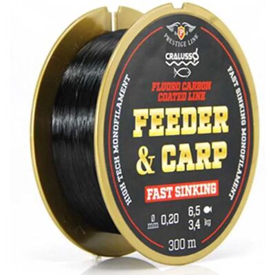 Cralusso Monofilamento Feeder&carp Coated Fast Sinking 300 M Black 0.180 mm Cralusso Monofilamento Feeder&carp Coated Fast Sinking 300 M Black 0.180 mm