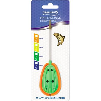 Cralusso Pasturatore Fluo Green Rocket Method+molde Press 60 g Cralusso Pasturatore Fluo Green Rocket Method+molde Press 60 g