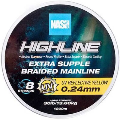 Lunghezza Trenzata Highline Flottante Nash - 1200m, Giallo UV Lunghezza Trenzata Highline Flottante Nash - 1200m, Giallo UV