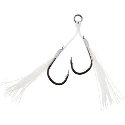 Asari Assist Hook Micro Slow Luminous Double White / Grey 2/0 Asari Assist Hook Micro Slow Luminous Double White / Grey 2/0