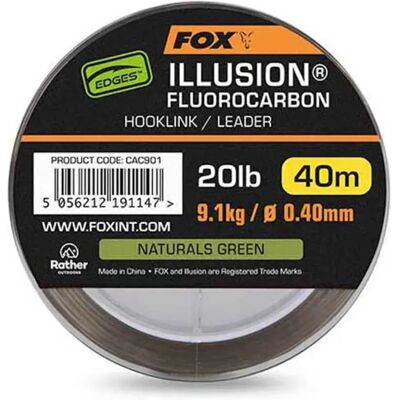 Fox Fluorocarbonio Edges™ Illusion 40 M Naturals Green 0.500 mm Fox Fluorocarbonio Edges™ Illusion 40 M Naturals Green 0.500 mm