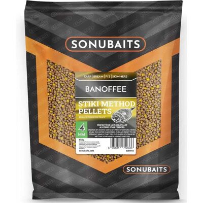 Sonubaits Pellet Per La Pesca Stiki Banoffee Method 650g Green 4 mm Sonubaits Pellet Per La Pesca Stiki Banoffee Method 650g Green 4 mm