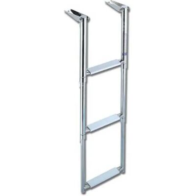 Trem Scala Telescopica Acciaio Inossidabile 3 Passi Grey 30 x 37-87.5 cm Trem Scala Telescopica Acciaio Inossidabile 3 Passi Grey 30 x 37-87.5 cm