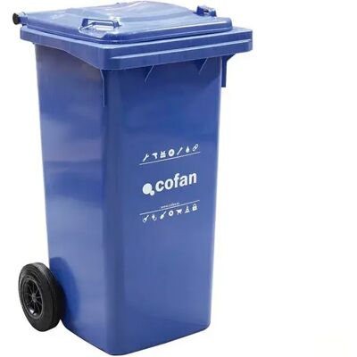 Contenitore riciclaggio blu COFAN 120L - Bidone Contenitore riciclaggio blu COFAN 120L - Bidone