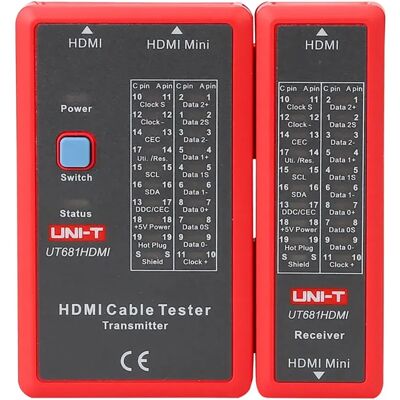 Uni-t Tester Cavo Ut681hdmi Red / Grey One Size Uni-t Tester Cavo Ut681hdmi Red / Grey One Size