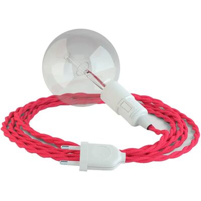 Creative Cavo Della Lampada Snake Twisted 3m Fuchsia / White One Size Creative Cavo Della Lampada Snake Twisted 3m Fuchsia / White One Size