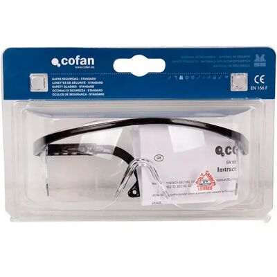 Cofan Occhiali Di Sicurezza Blister Contraimpacto Clear / Black One Size Cofan Occhiali Di Sicurezza Blister Contraimpacto Clear / Black One Size