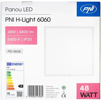 Pni Downlight H-light 6060 6400k White One Size Pni Downlight H-light 6060 6400k White One Size