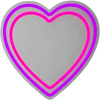 Lumineo Luce Decorativa Heart 33 X 32 X 2 Cm Purple / Piink One Size Lumineo Luce Decorativa Heart 33 X 32 X 2 Cm Purple / Piink One Size