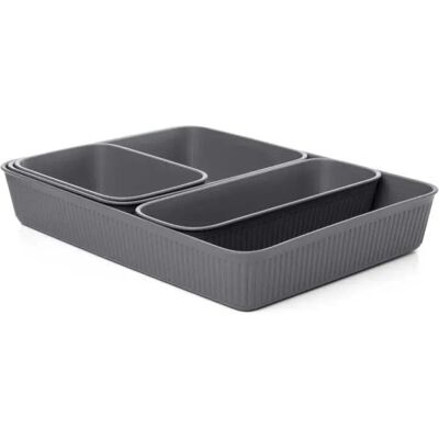 Tatay Organizer Per Il Bagno Baobab 4 Unità Anthracite Gray Slim Tatay Organizer Per Il Bagno Baobab 4 Unità Anthracite Gray Slim