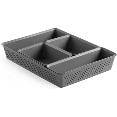 Tatay Organizer Per Il Bagno Bohol Anthracite Gray One Size Tatay Organizer Per Il Bagno Bohol Anthracite Gray One Size