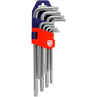 Workpro Set Di Chiavi Torx T10-t50 9 Pezzi Silver One Size Workpro Set Di Chiavi Torx T10-t50 9 Pezzi Silver One Size