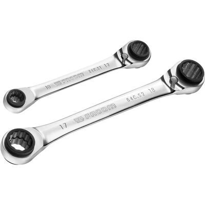 Facom Chiave A Cricchetto 2 Pezzi Silver One Size Facom Chiave A Cricchetto 2 Pezzi Silver One Size