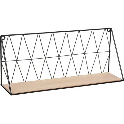 Atmosphera Scaffali Da Parete Industrial 48x20x12.5 Cm Black / Brown One Size Atmosphera Scaffali Da Parete Industrial 48x20x12.5 Cm Black / Brown One Size